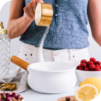 c&h ambassador pouring granulated sugar