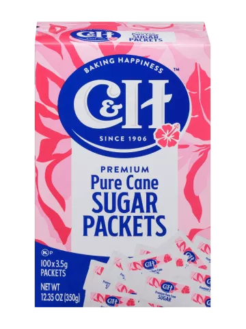100 count c&h premium pure cane sugar packets 