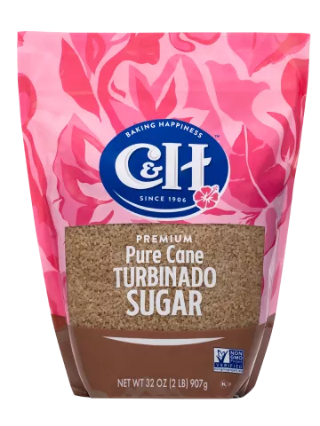 c&h premium pure cane turbinado sugar 2lb bag