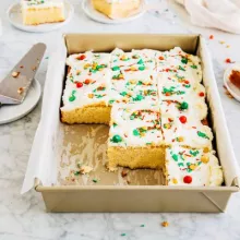 Eggnog Sheet Cake