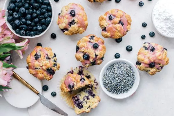 Lavender Blueberry Muffins