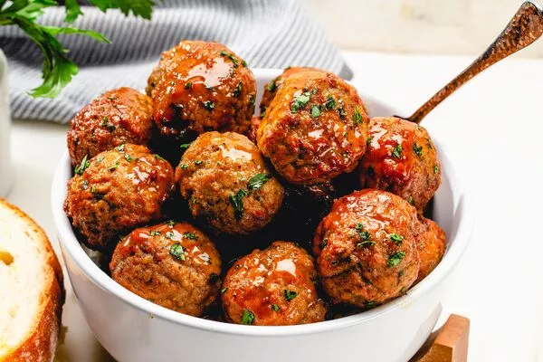 Slow Cooker Brown Sugar Glazed Turkey Meatballs