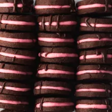 Chocolate Strawberry Cookie Sandwiches