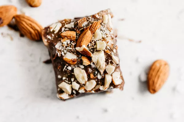 Almond and Caramel Sea Salt Swirled Fudge