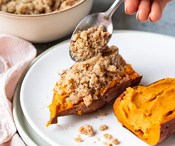 Brown Sugar Pecan Sweet Potato Skins