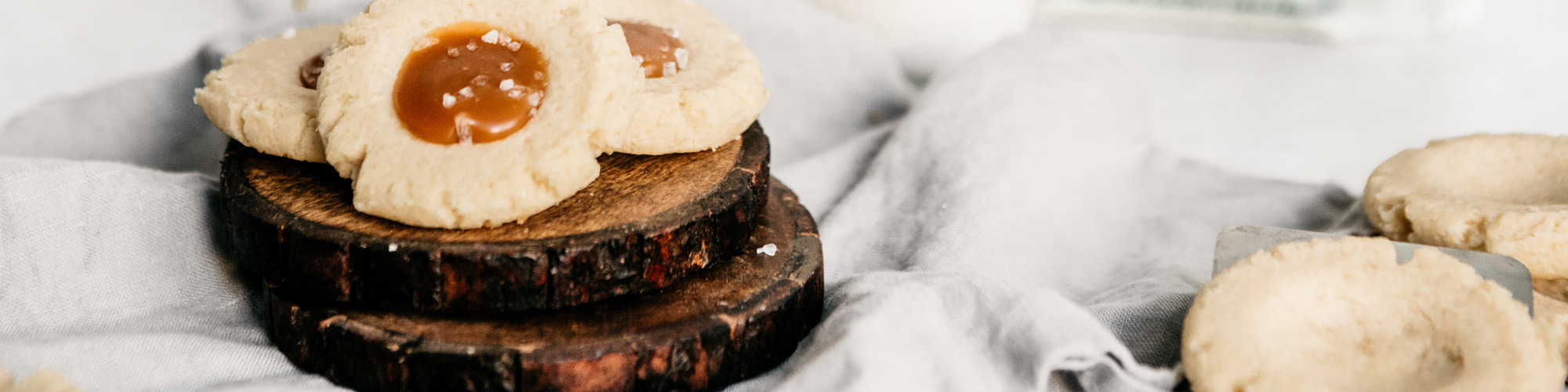Sea Salt Caramel Thumbprint Cookies