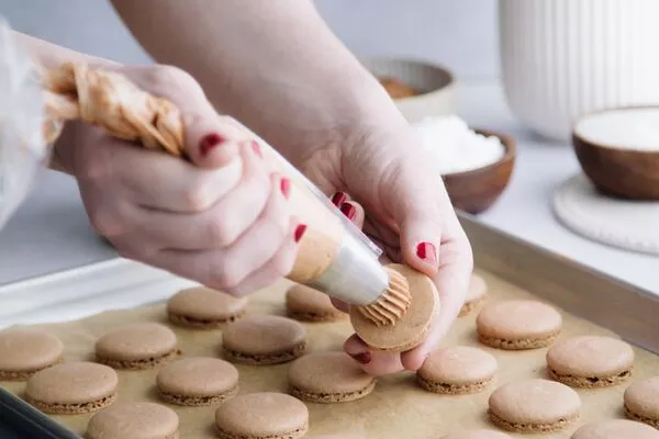 Malted Chocolate Macarons