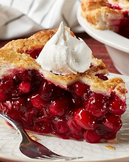 cranberry pie baked with c&h granulated sugar from easy baking tub