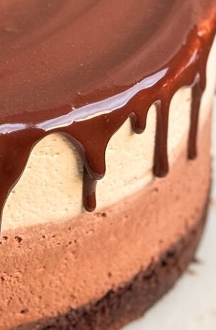 Layered Mocha Mousse Cake