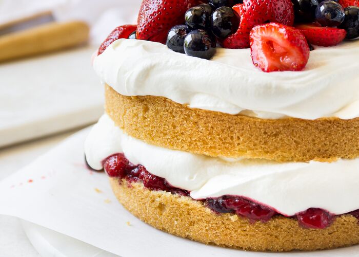 Summer Berry Olive Oil Cake With Vanilla Buttercream