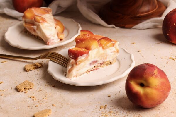 no bake peach cheesecake