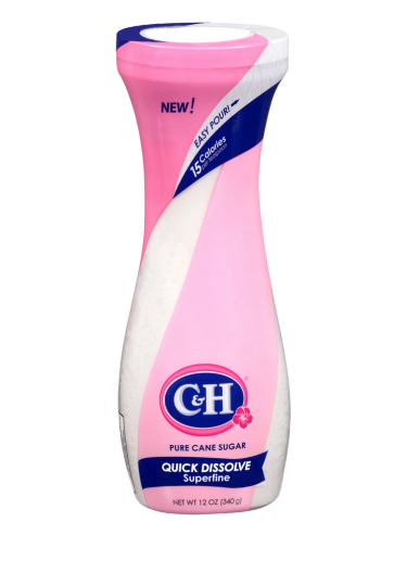 c&h quick dissolve superfine sugar flip top canister